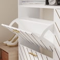 thumbnail image 7 of Shoe Storage Cabinet with a Shelf, Shoe Cabinet with 4 Doors, Shoe Rack Organizer for Entryway, Hallway, Closet, Living Room,  White, 7 of 7