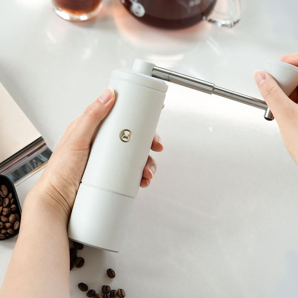 Chestnut C2S Manual Coffee Grinder Stainless Steel S2C Conical Burr Coffee Grinder, Capacity 25g Hand Coffee Bean Grinder, Double Bearing Positioning, Black