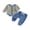 Blue, variant on RUINIXCW Baby Boy Fall Outfit Striped Knit Long Sleeve Rompers Elastic Pants Set