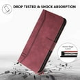 thumbnail image 3 of Compatible with Motorola Moto G Stylus 5G 2024 Case Flip Wallet case with Card Holder Kickstand Magnetic Premium Leather Flip Shockproof Protective Case for Moto G Stylus 5G 2024 Red Wine HX, 3 of 14
