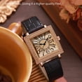 thumbnail image 4 of Retro Style Square Dial Women Watch, Decoration  Mechanical Dial Watch For Dating Travel, 4 of 8