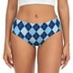 thumbnail image 1 of Fotbe Blue Squares Calzones Estampados para Mujer – Ropa Interior de Algodón, Cómoda, Suave y Elástica-Small, 1 of 6