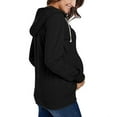 thumbnail image 6 of ZTTD Womens Maternity Pregnancy Casual Long Sleeve Zip Up Hoodie Sweatshirt With Pockets Blouse, 6 of 9