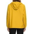 thumbnail image 4 of ShomPort Rain Jacket for Women Packable Zipper Drawstring Hooded Trendy Loose Waterproof Jackets, 4 of 7