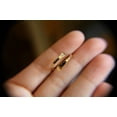 Bypass Thumb Ring, 18k Gold Plated With Solid Silver Ring, Hammered