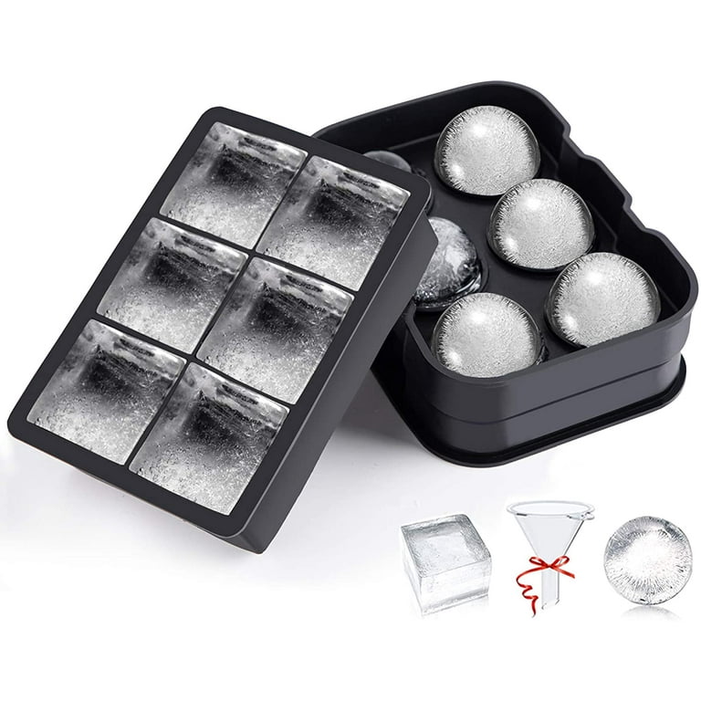 6 Grid Round Square Ice Cube Ball Large Ice Cube Maker