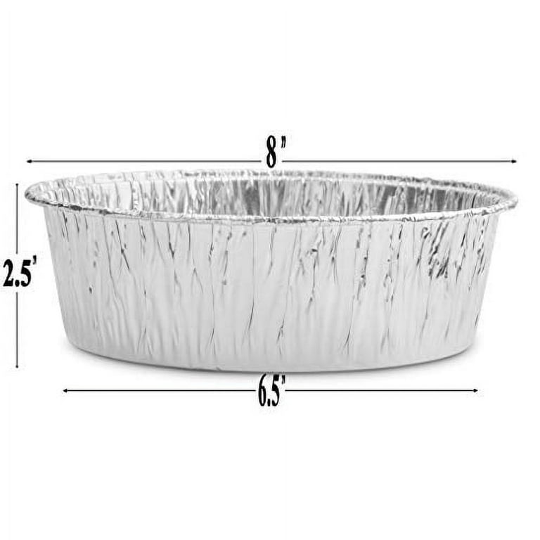 Round 8 Cake Pan Extra Deep Aluminum Pans (4 Count) - Blue Sky Trading