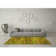 thumbnail image 3 of Ahgly Company Machine Washable Indoor Rectangle Oriental Yellow Modern Area Rugs, 7' x 10', 3 of 4