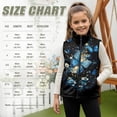 thumbnail image 7 of Pzuqiu Butterfly Kids Zip Up Vest Size 2 Lightweight Warm Zipper Winter Sleeveless Jacket with Pockets Practical Fall Outerwear Versatile Toddler Girl Clothes for Young Girls, 7 of 7