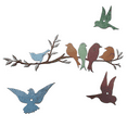 thumbnail image 6 of Metal Bird Wall Art Realistic Bird Wall Art Decorative Birds on the Branch Decor Metal Sculpture Silhouette Ornament Branch Wall Hanging Sign for Balcony Garden Home Decor, 6 of 6