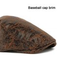 thumbnail image 7 of Jiibva Vintage PU Leather Flat Cap Classic Newsboy Cap Fashion Beret Cap Adjustable Driving Hat Autumn Winter Soft Fishing Hat, 7 of 7