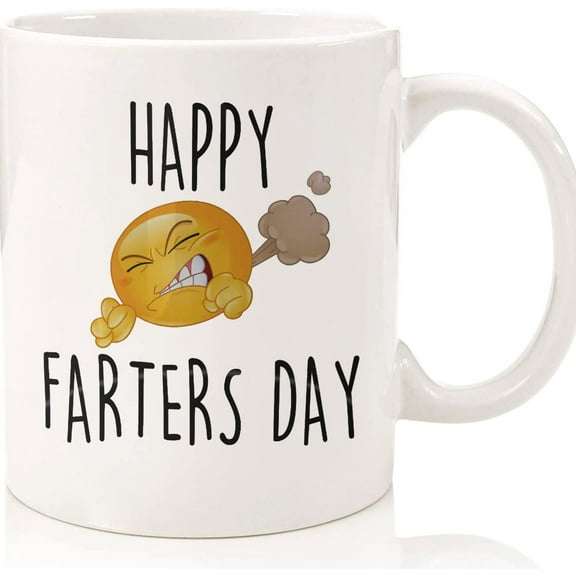 Funny Father's Day Gift Happy Farters Day Coffee Mug Gift For Dad Daddy Papa Gift For Him, Ceramic Novelty Coffee Mugs 11oz, 15oz Mug, Tea Cup, Gift Present Mug For Birthday, Christmas T