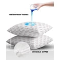 thumbnail image 4 of Pack of 2 Outdoor Pillow Covers, Baseball Sport White Waterproof Square Throw Pillowcase Cushion Decorative Pillow Covers for Couch Patio Tent, 26x26 in, 4 of 6