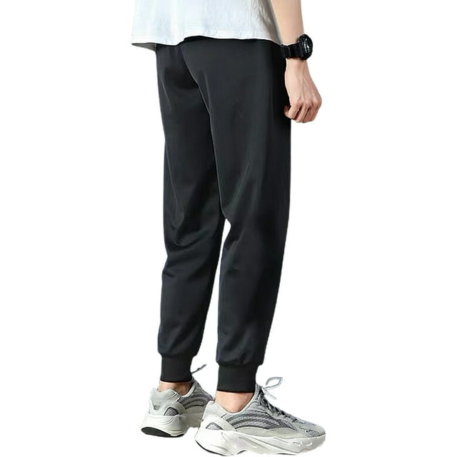 Men's Sweatpants with Pockets Open Bottom Athletic Pants for Men Workout, Jogging, Running