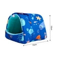 thumbnail image 4 of CBFFDC Lit Confortable pour Animaux de Compagnie, Maison Colorée avec Motif de Dessin Animé pour Hamster, Lit Lavable pour Cochon d'Inde, Cachette pour Petits Animaux pour Automne Hiver, 4 of 7