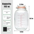 thumbnail image 2 of 32 oz Wide Mouth Mason Jars With Airtight Hinged Lids, Leak Proof Rubber Gasket - 1000ml Glass Storage Containers, Set of 4, 2 of 7