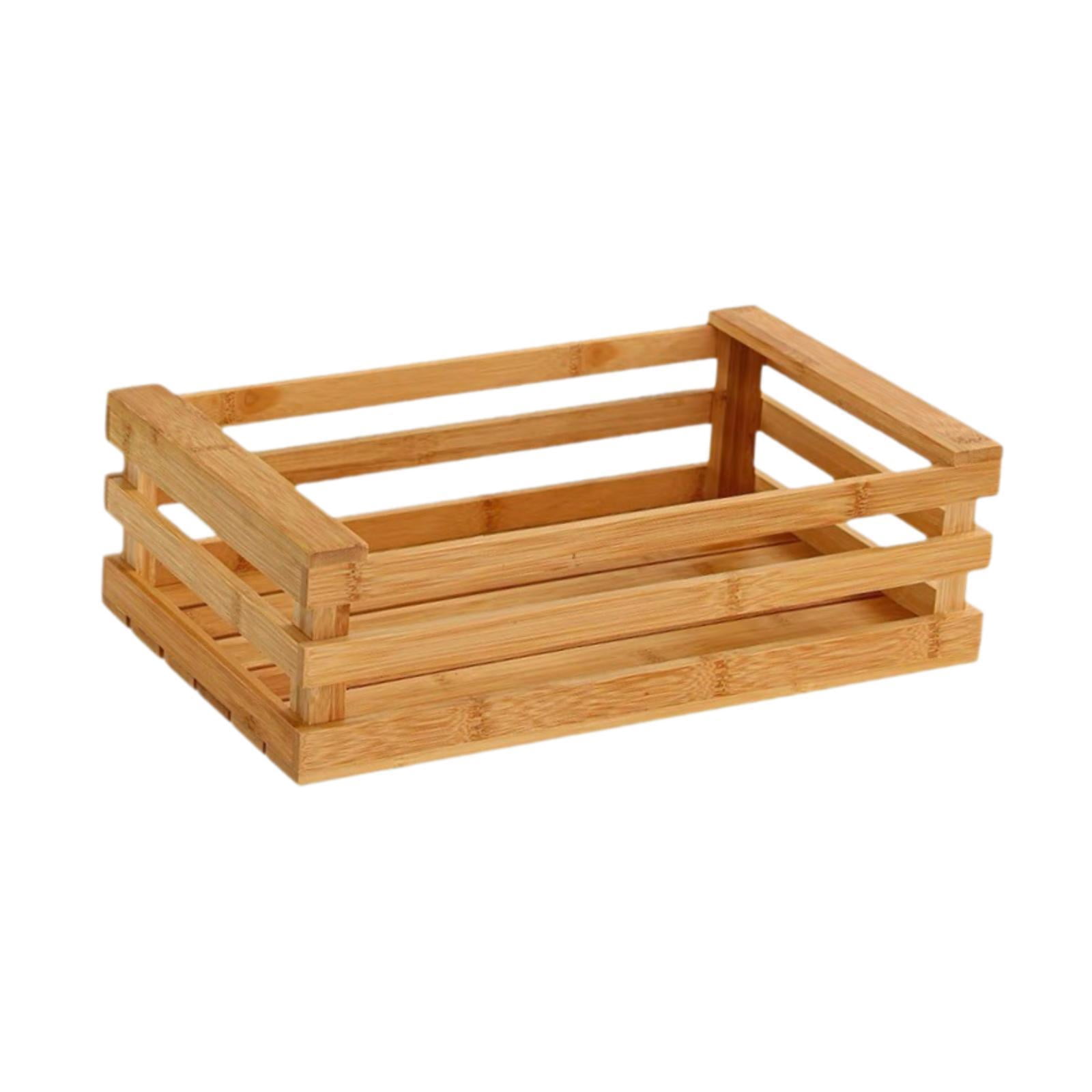 WLPZXP Wood Crate Container Bin Rustic Nesting Storage Box for Toy Closet Vegetable 38cmx22.5cmx11.5cm