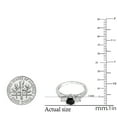 thumbnail image 4 of Dazzlingrock Collection 1.00 Carat (ctw) 14k Round White And Black Diamond 3 Stone Ladies Bridal Engagement Ring 1 CT, White Gold, Size 8, 4 of 4