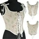 thumbnail image 1 of ICHUANYI Clearance Women Casual Sexy Eyelet Lace-up Floral Print Fishbone Court Vintage Corset Straps Tank Top(Beige, L) Ichuanyi Ichuanyi, 1 of 9