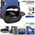 thumbnail image 4 of Mochila de Senderismo King'sGuard 70L Impermeable para Campamento Azul Profundo, 4 of 6