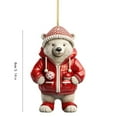 thumbnail image 2 of Christmas Tree Ornaments Hwkond Home Decorations Cute Bear Christmas Scene Decoration Pendant Up To 30% Off, 2 of 2