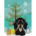 thumbnail image 1 of Christmas Tree And Smooth Black And Tan Dachshund Flag Canvas House Size, 1 of 1