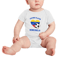 thumbnail image 2 of Future Soccer Player Venezuela Soccer Fan Cute Baby Rompers Newborn Clothes Outfits (White, 12-18 Months), 2 of 5