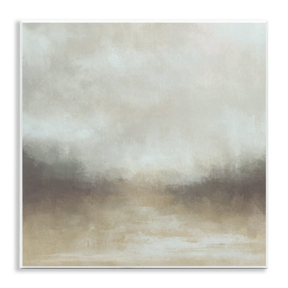 Stupell Industries Foggy Beige Landscape Landscape & Nature Painting Unframed Art Print Wall Art, 12 x 12