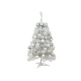 thumbnail image 2 of White Christmas Tree, LED Lighted Christmas Tree, Small Tabletop Christmas Tree with Bow Top and 16 Ornaments, Compact Plastic Holiday Decoration 17.72x7.87x7.87 Inches, 2 of 6
