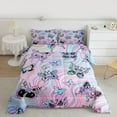 thumbnail image 2 of jejeloiu Bohemian Cartoon Butterflies Bedding Comforter Set,Colorful Fulid Art Twin Comforter Sets,Pink Blue Ombre Bedding Set For Girls Teens,Super Cozy Room Decor Reversible,2pcs, 2 of 8