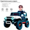thumbnail image 2 of Carro Electrico Bluelander, Tipo Jeep, Montable para Niño y Niña, con Luces Led Frontales, Blanco, 2 of 5