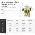 thumbnail image 7 of KLL Cute Avocado Doing Exercise Print Men's Shirt Short Sleeve Button Down Summer Cuba Beach Shirts- Large, 7 of 7