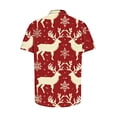thumbnail image 5 of cllios Christmas Vacation Hawaiian Shirts for Men,Mens Casual Button Down Short Sleeve Hawaiian Shirt Christmas Snowflakes Printed Holiday Party Aloha Shirts, 5 of 5