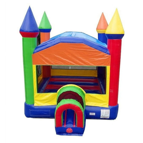 TentandTable Commercial Inflatable Bounce House - Rainbow Kids Bouncy Castle