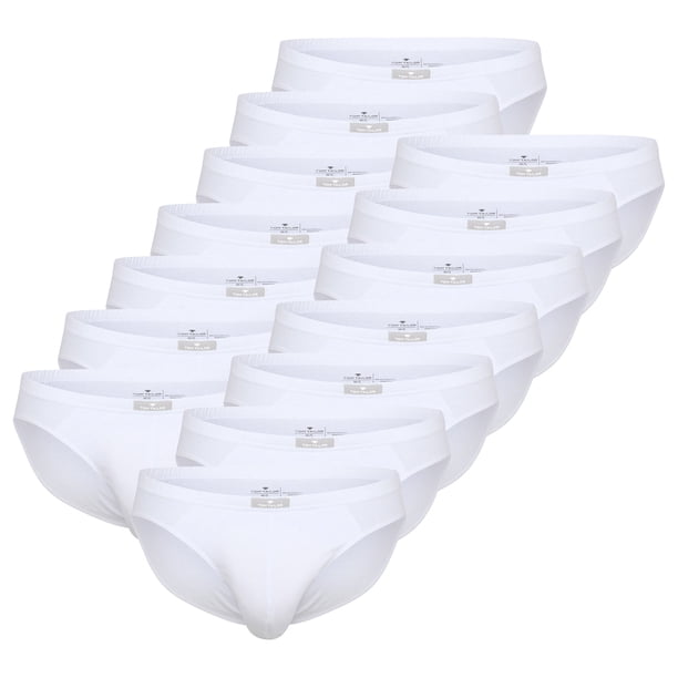TOM TAILOR Calzoncillos para hombres, paquete de 14 - Mini-Slip, calzoncillos, algodón puro, jersey, lisos Blanco XL (X-Large)