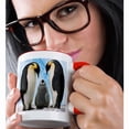 thumbnail image 2 of 3dRose, Emperor Penguin Family, 15oz Two-Tone Red Mug, 2 of 7