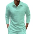 thumbnail image 3 of Vetsdori Sweatshirt Tshirts for Men Winter Button up Pullover Long Sleeve Casual Stylish Collar Mens Shirts Outdoor, 3 of 9
