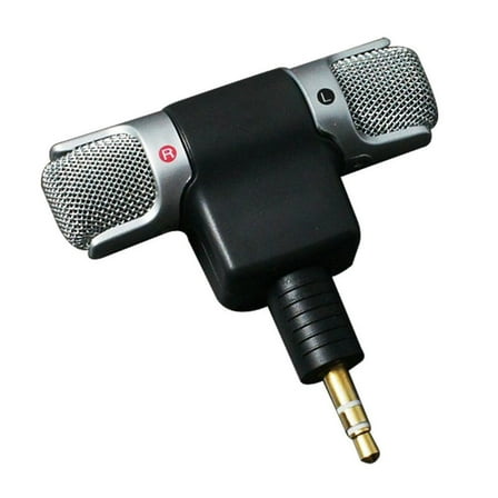 KONTONTY 1Pack Portable Microphone Mini Jack 3.5mm For Computer Gaming Unidirectional 5.8*2.2*0.6in