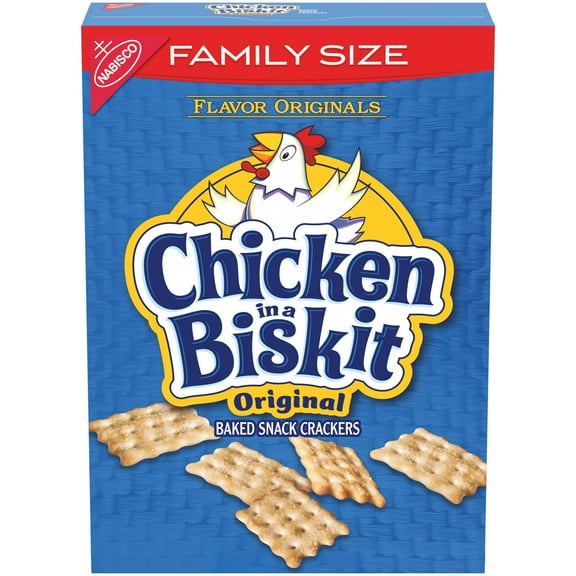 Chicken in a Biskit YPF5 Original Baked Snack Crackers, Family Size, 12 oz