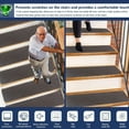 thumbnail image 5 of Hiroekza Non-Slip Stair Mats Stair Treads - Soft, Absorbent, Washable & Customizable Stair Carpets for Home Safety & Style Coffee, 5 of 9