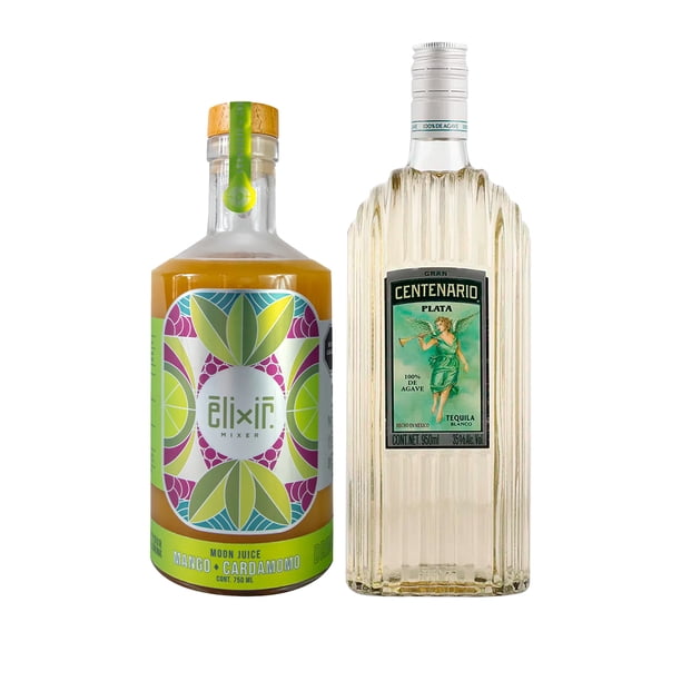 Tequila Centenario Plata 980ml + Elixir Mixer Mango Con Cardamomo 750ml