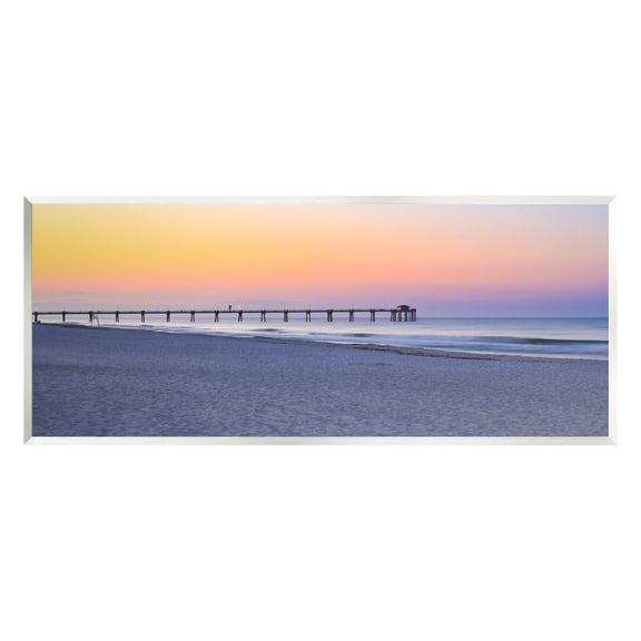 Stupell Industries Sunrise Beach Shore Landscape Photography Unframed Art Print Wall Art, 17 x 7