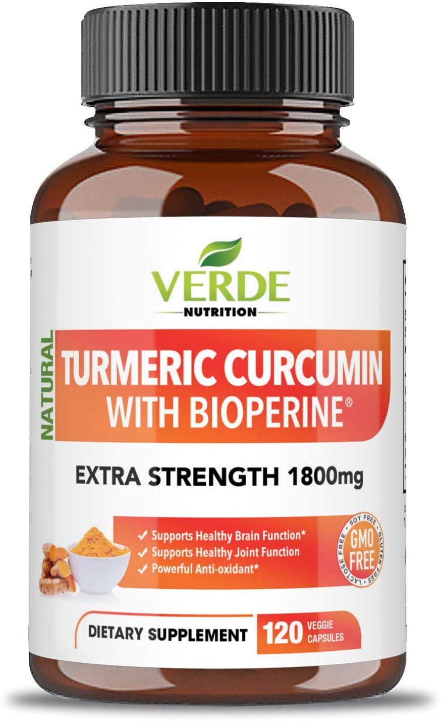 Turmeric Curcumin Max Potency 95 Curcuminoids 1800mg with Bioperine