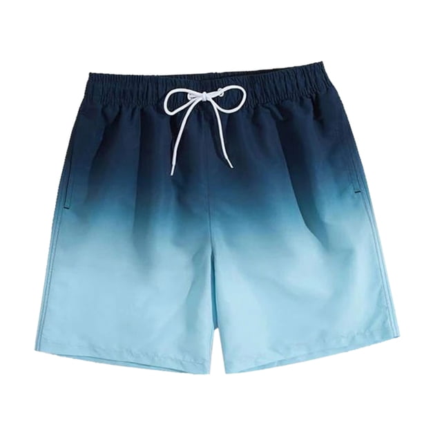 Gradient Swimming Trunks Mens Adult Boxer Shorts Swimming Casual Beach Pants