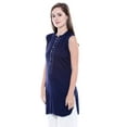 thumbnail image 3 of In-Sattva Women's Indian Summer Patterned Placket Sleeveless Kurta Tunic, 3 of 5