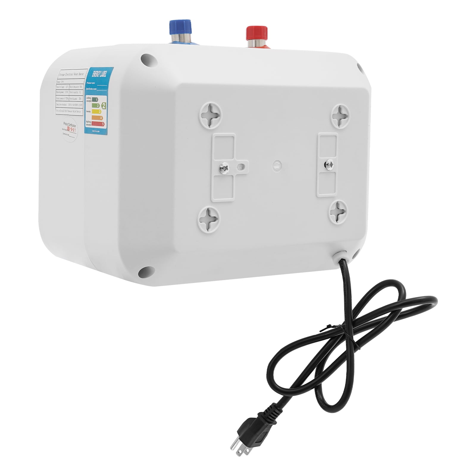 110V 1500W Instant Electric Tank Water Heater - Under Sink On-Demand Hot Water Heater with Adjustable Temperature & Dual Outlets - Perfect for Kitchens, Restaurants & Hotels