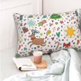 thumbnail image 4 of Fotbe Winter Christmas And New Year Deer Funda de Almohada Decorativa Estilo Occidental, Lujo en Algodón, Fundas para Almohadas King, Cojín Estampado para Decoración del Hogar-14"x20", 4 of 6