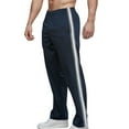 thumbnail image 4 of Mens Sweatpants with Pockets Side Striped Relaxed Fit Elastic Waist Straight Leg Athletic Workout Pants Casual Trousers, 4 of 4