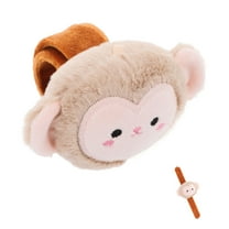 Hytrove Animal Slap Bracelets Plush Monkey Anxiety Reduction for Festive Occasions 1Pcs