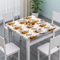 thumbnail image 3 of Happy Halloween Table Cover with Elastic Edge Wrinkle Resistant Washable Pumpkin Skull Bat Spider Square Table Covers Table Cover for Party Picnic Dinner Decor (36x36in), 3 of 6